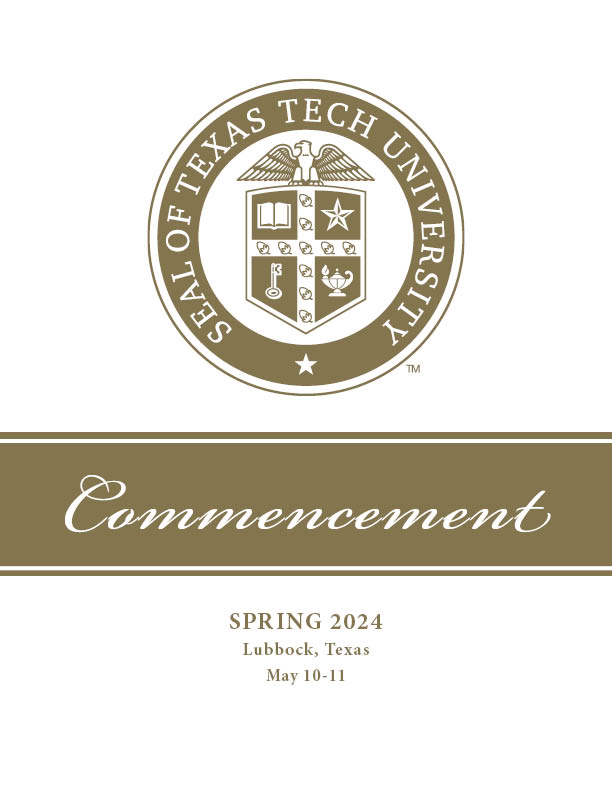 May 10, 2024 commencement program cover