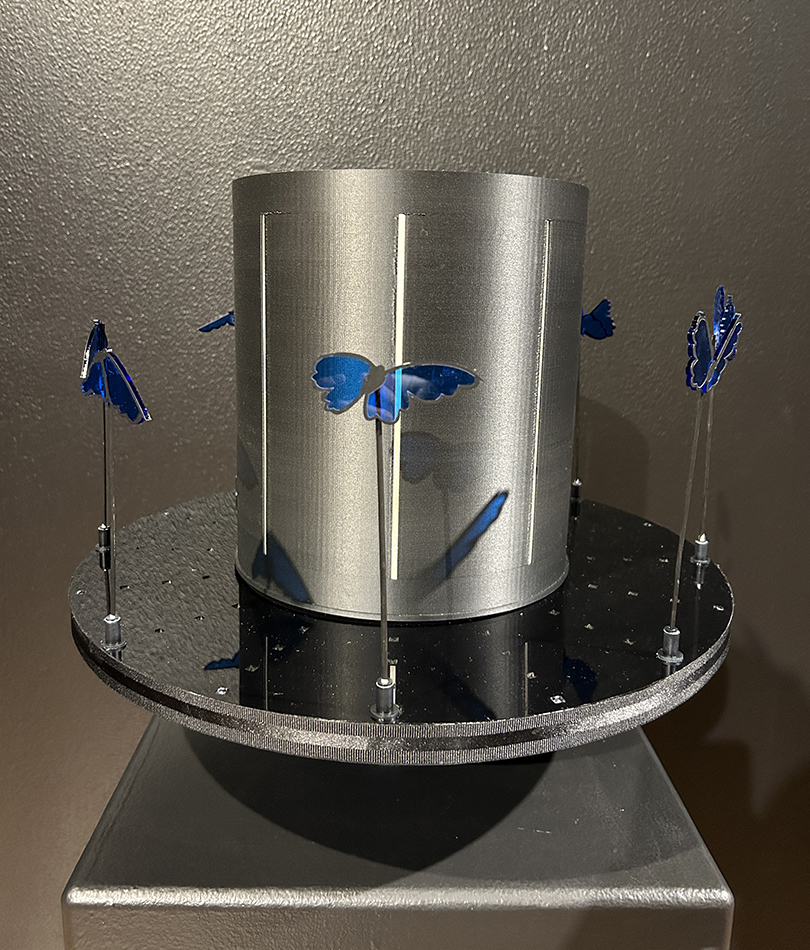 “3D printed Silhouette Zoetrope: Butterflies” (2024) by Christine Veras