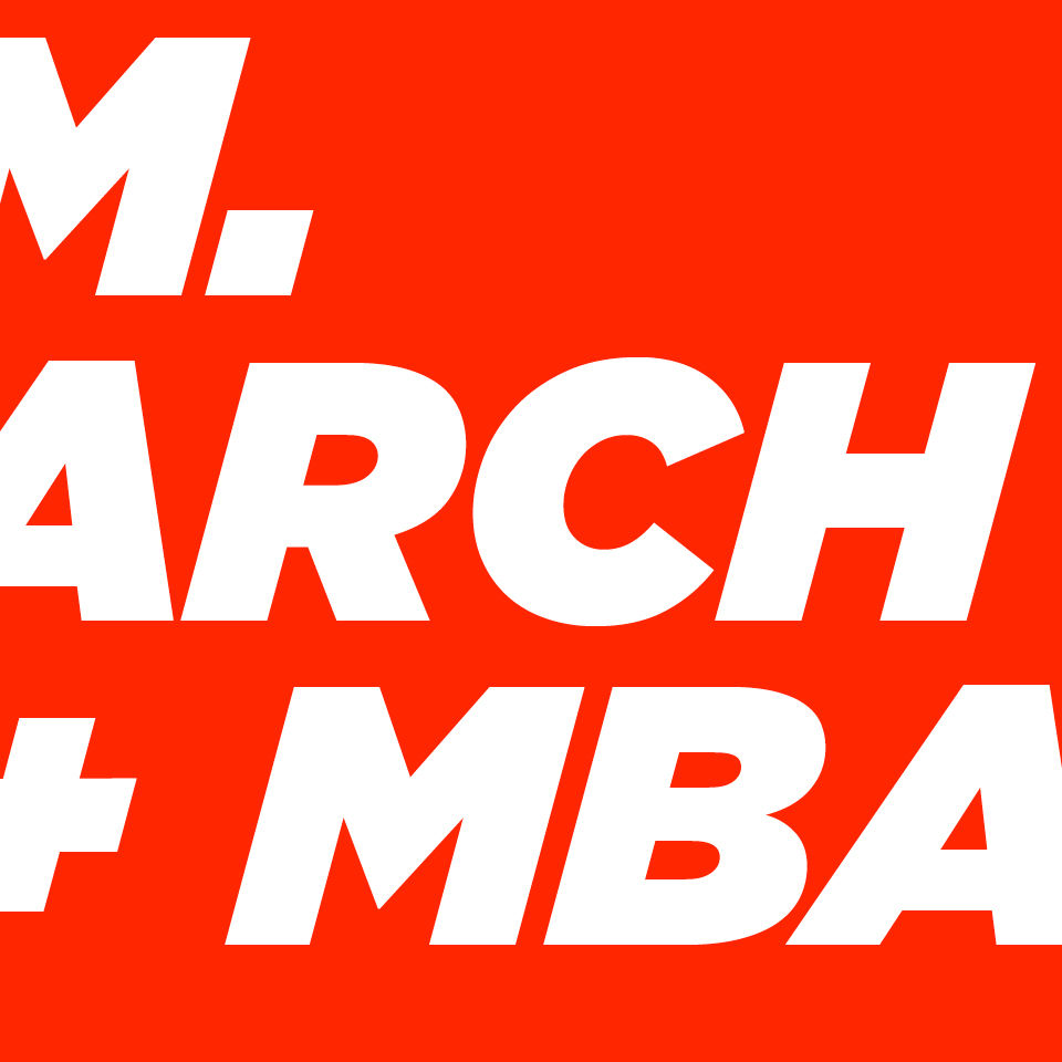 M. Arch + MBA Red Title Card