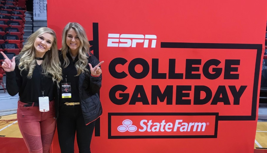 CoMC students help out at recent ESPN's GameDay when it arrived in Lubbock.