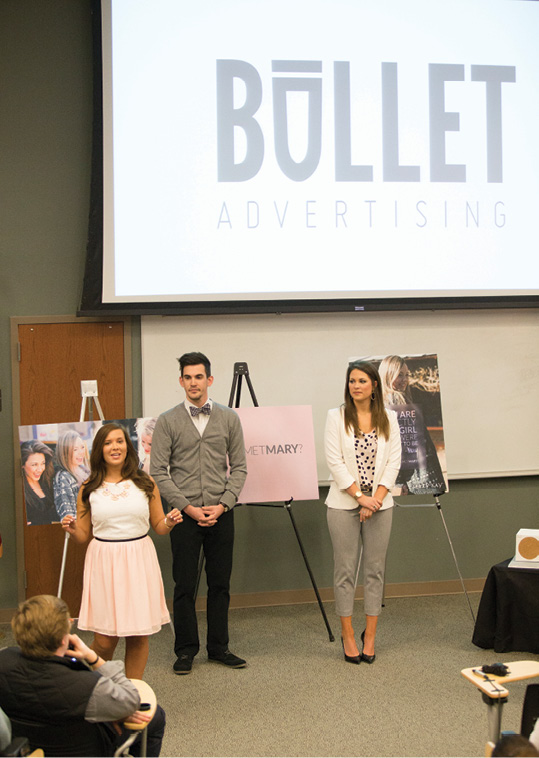 Bullet Advertising Team presenting to Mary Kay