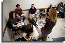 Dr. Autumn Shafer with student group Dr. Autumn Shafer with student group