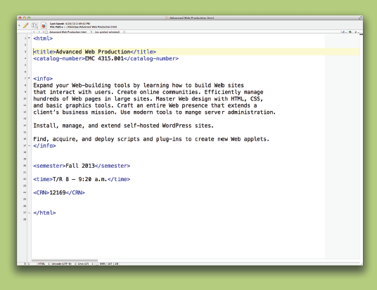Advanced Web Production