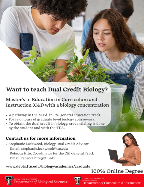 Want to teach Dual Credit Biology?