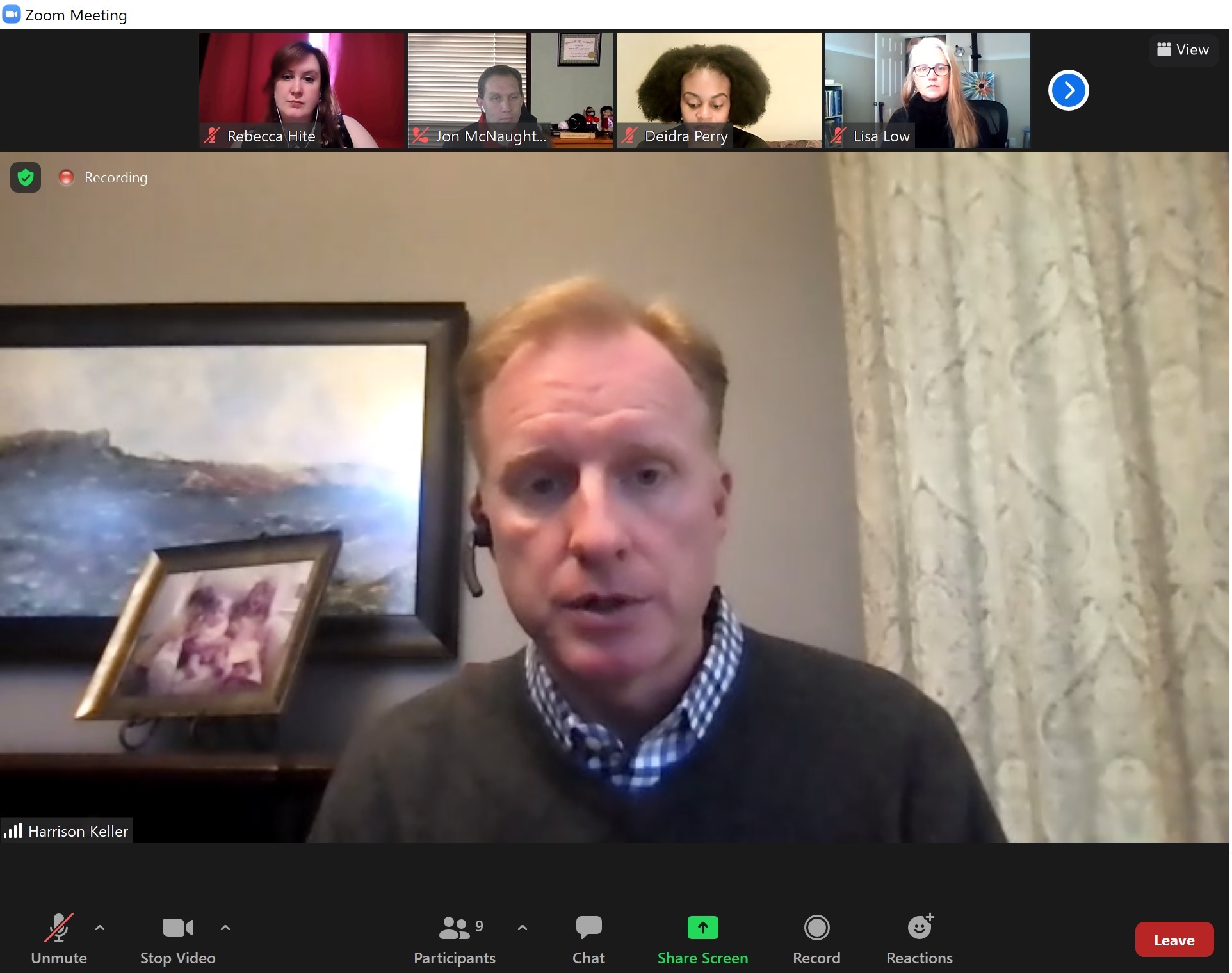 Zoom meeting with Dr. Harrison Keller, Commissioner of Higher Education for the State of Texas