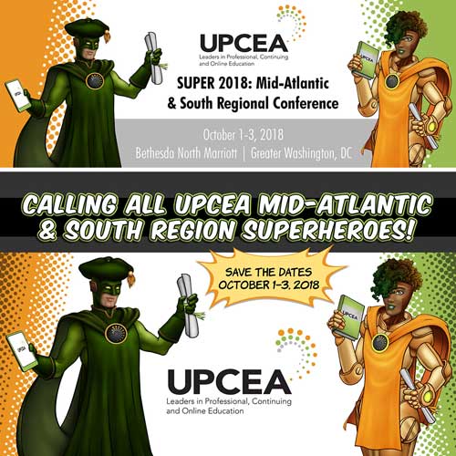 The original artwork for the UPCEA Super 2018 Mid-Atlantic and South Regional Conference