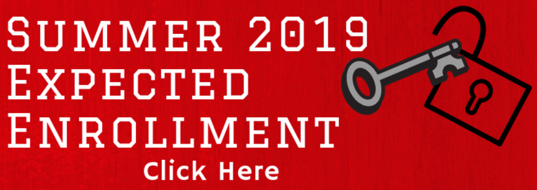 Summer Expected Enrollment Summer Expected Enrollment
