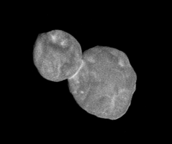 NASA's New Horizons spacecraft captured this image of the distant object Ultima Thule just before closest approach, which occurred shortly after midnight EST on Jan. 1, 2019. 