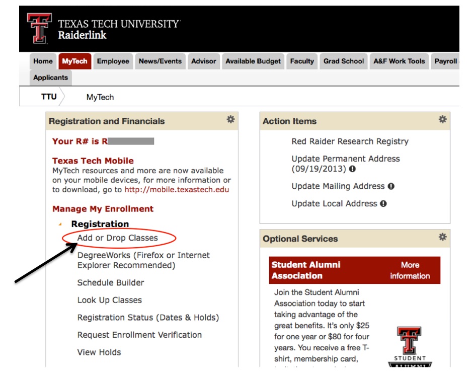 StepbyStep Registration Guide RRO Admissions Honors College TTU
