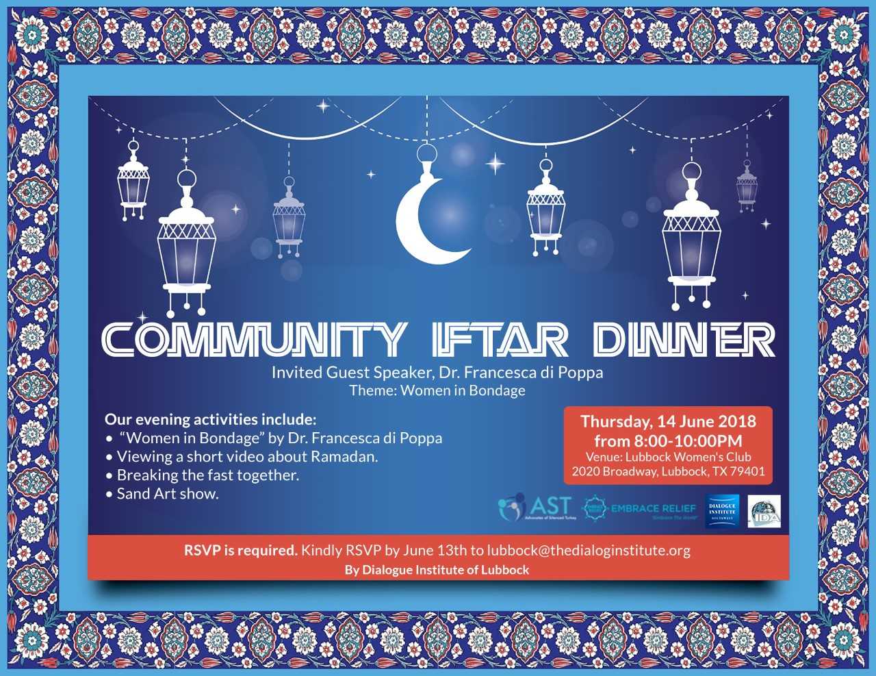 Community Iftar Dinner Flyer