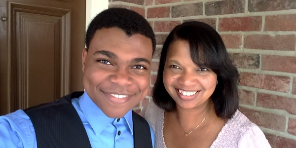 Chase Greer (left) and his mom (right)