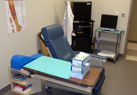 Phlebotomy Lab with chair for drawing blood