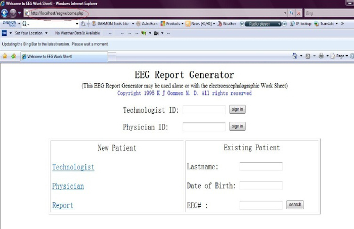 Web-Based Electroencephalographic Analysis for Epilepsy Diagnosis