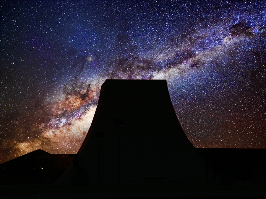 planetarium at night