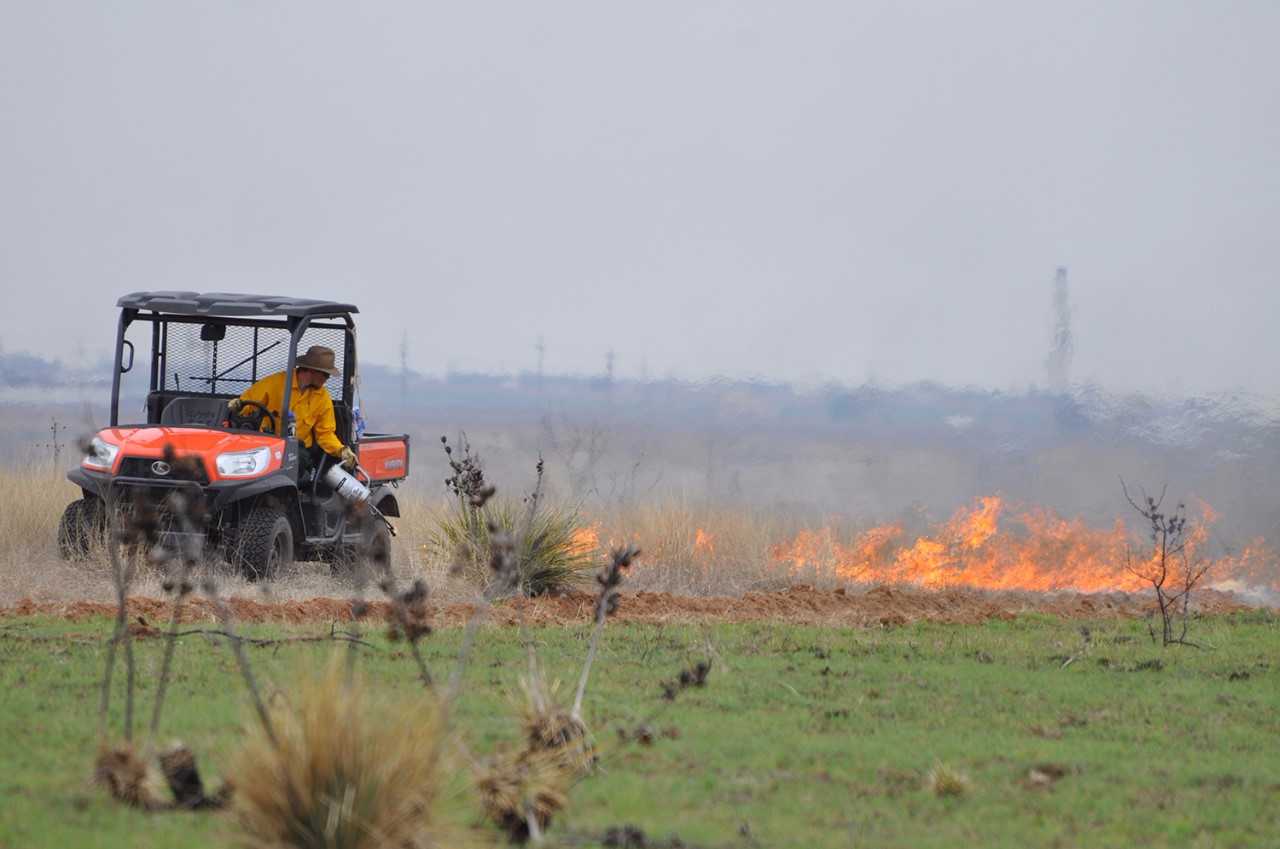 lighting a controlled burn