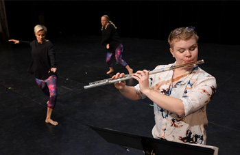 TTU Music student playing flute