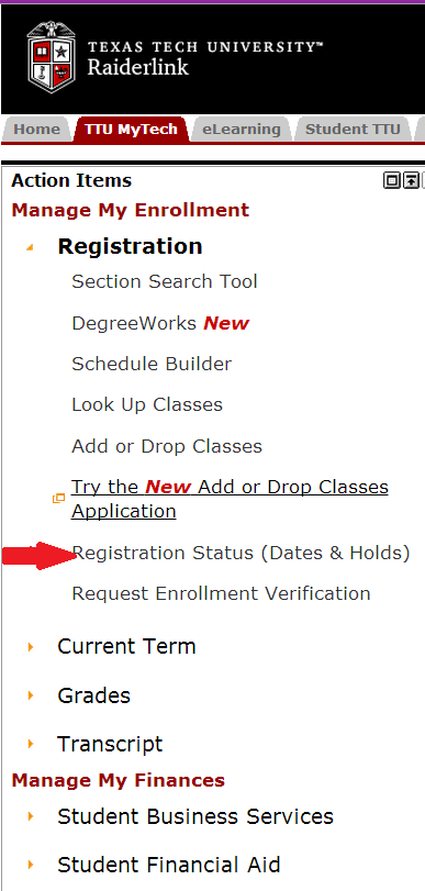 Registration Status