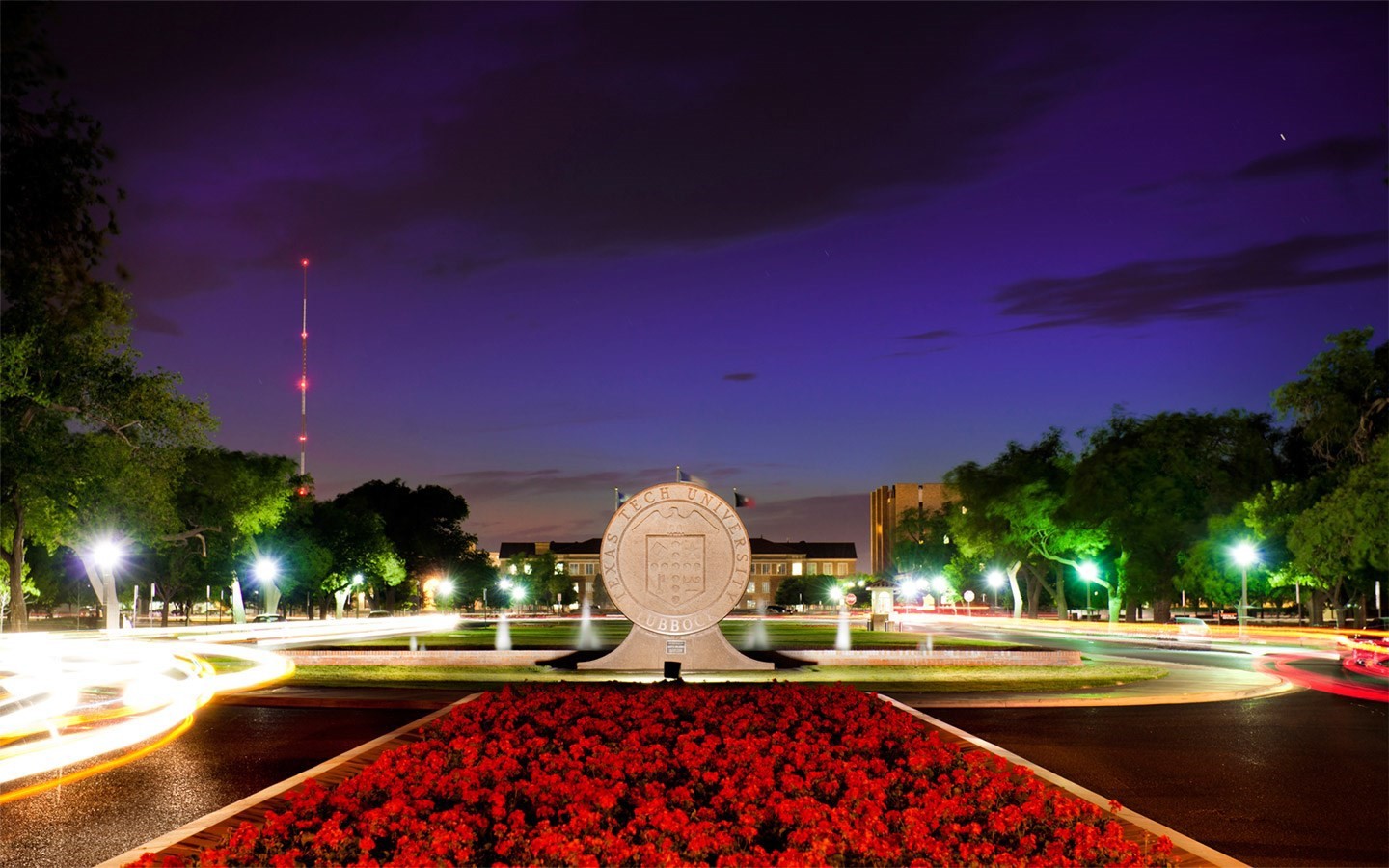 TTU Entrance at Night