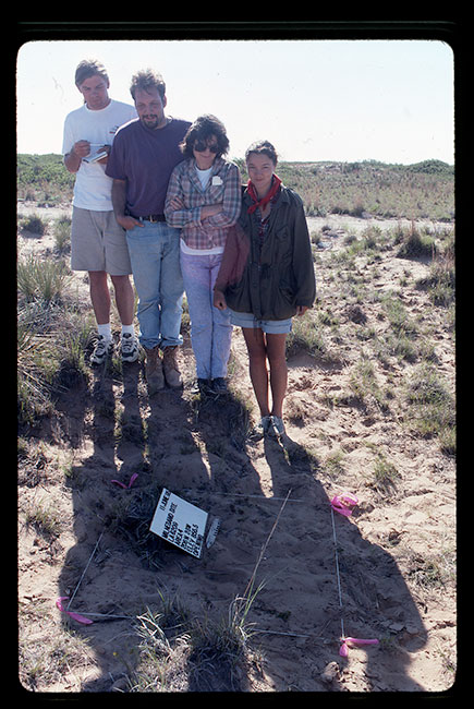 group of researchers including johnson at regional site in 1995 group of researchers including johnson at regional site in 1995