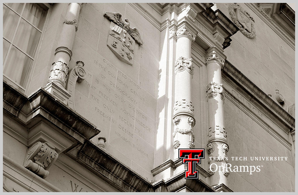 Architectural details on the facade of the Administration Building