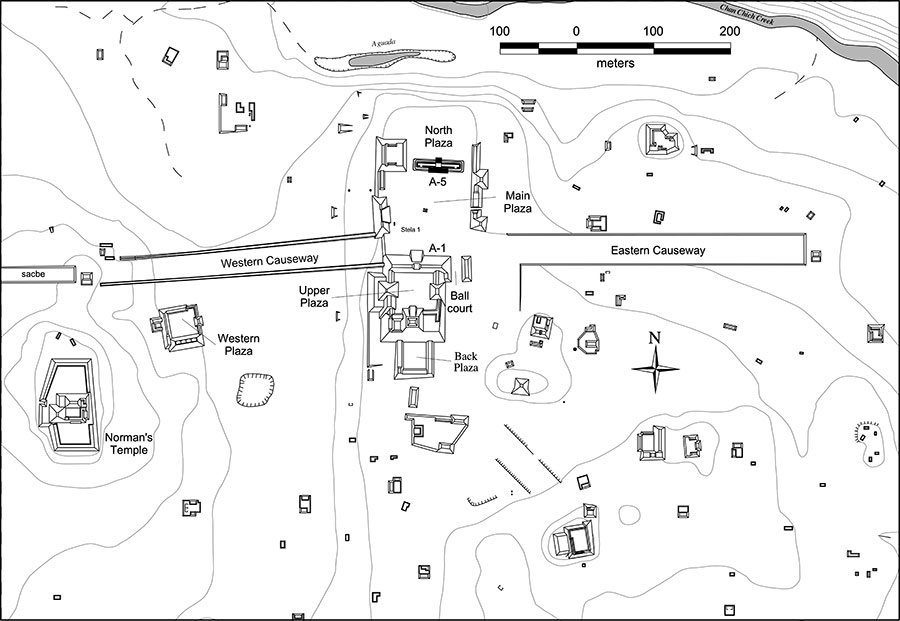 map of archaeology site