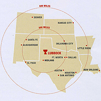 Map of Lubbock