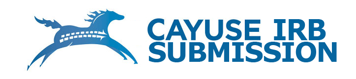Clicking on this link takes you to the Cayuse IRB Dashboard. Cayuse IRB Submission