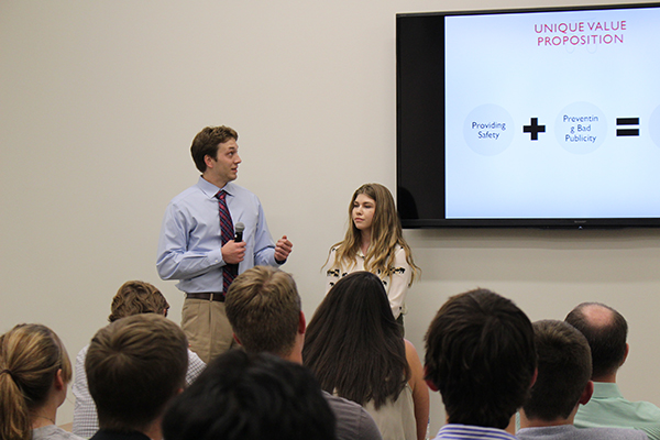 students presenting