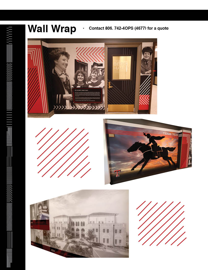 Wall wrap art Wall wrap art of the mask rider, history of Health & Human Sciences alumni and Academic Science Building with Preside Schovenac