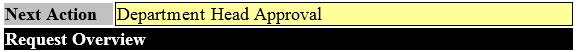 Email next action department head approval header