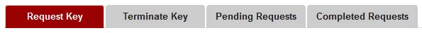 Menu bar with request key highlighted in red