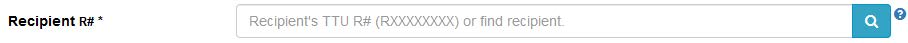 Looking for the recipient by looking for them using their R#