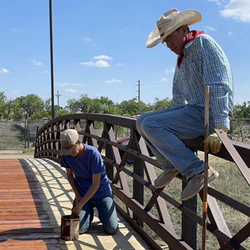 Landmark bridge receiving maintenance