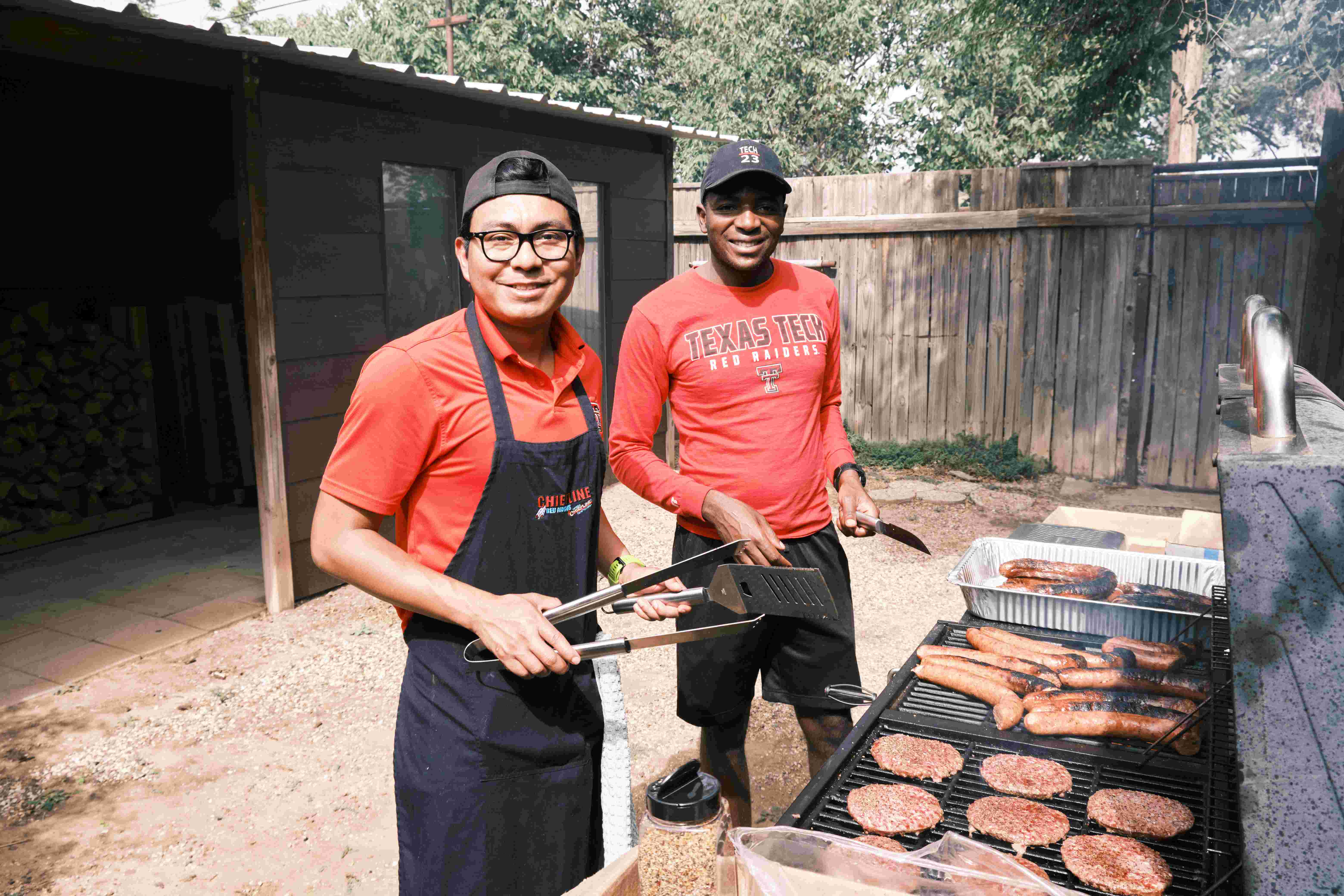 students at AEGSA cookout