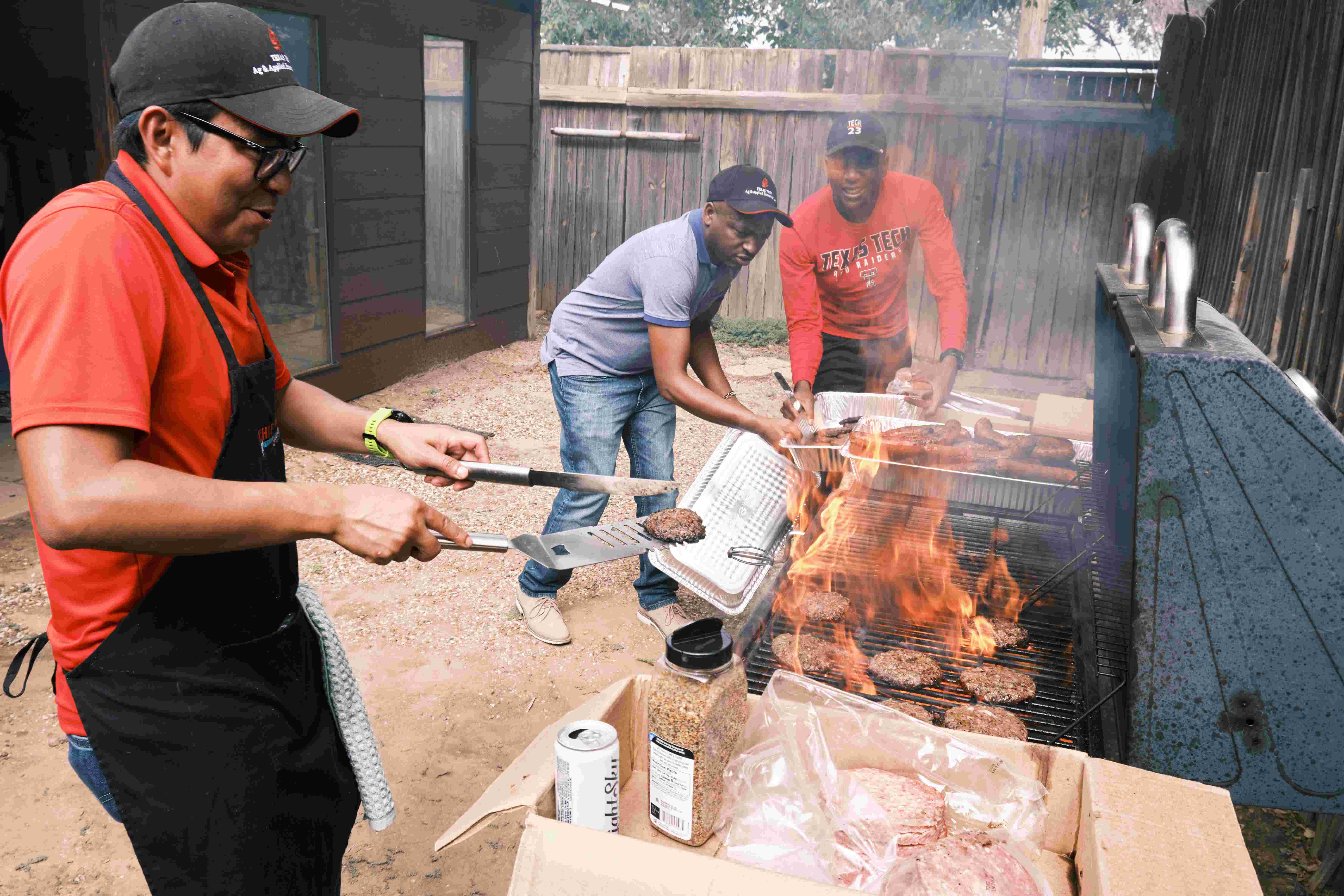 students at AEGSA cookout