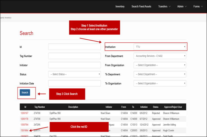 drop down list