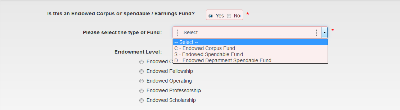 endowment form