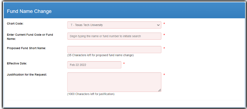 fund name change form