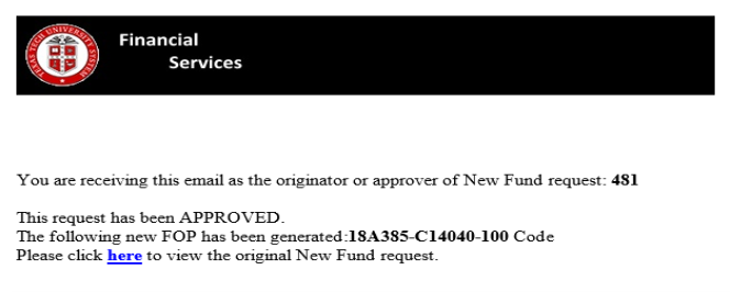 approval email