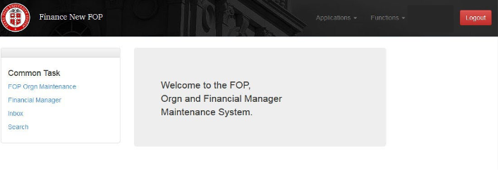 welcome page