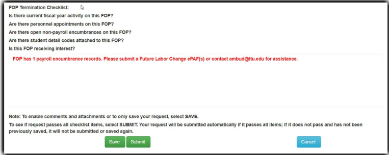 termination checklist