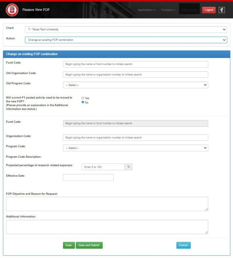 new fop form