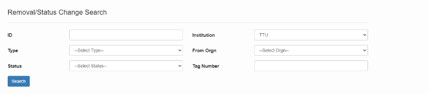 removal/status form