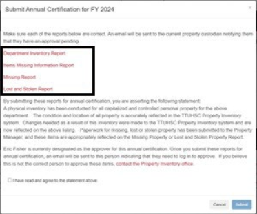 Submit annual certification