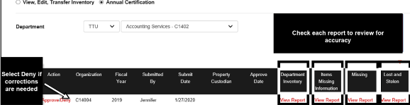 check each report