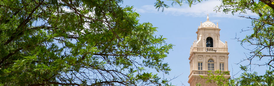 Administration Bell Tower through the Trees