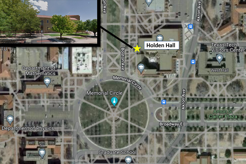 Map of Holden Hall location
