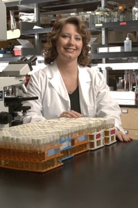 Dr. Mindy Brashears in the Food Microbiology Laboratory