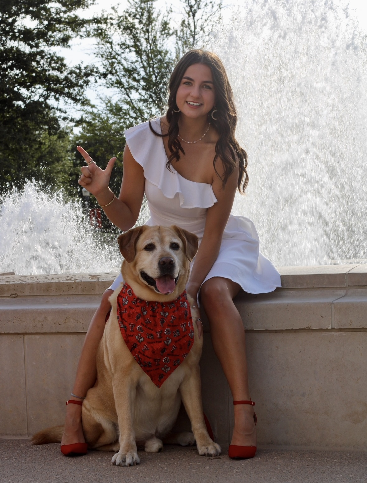 girl with dog