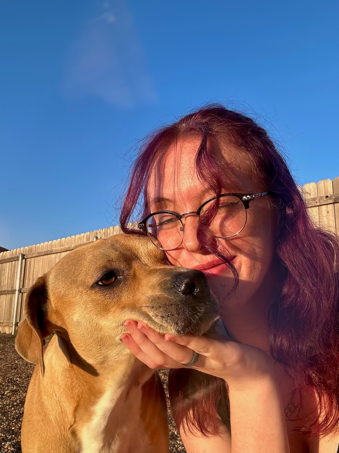 girl with dog